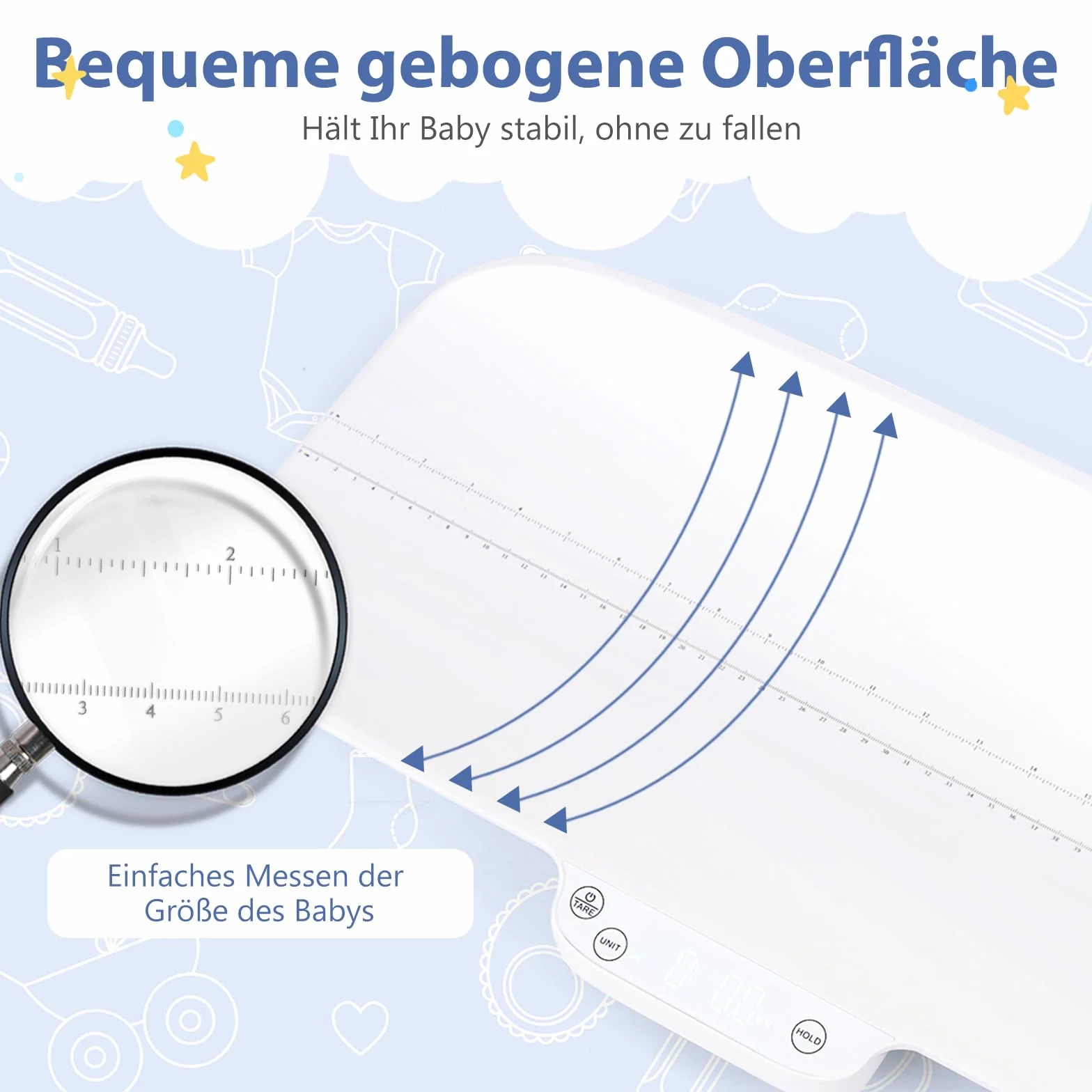 COSTWAY Cyfrowa Waga Dziecięca Bluetooth 30 kg 4 Tryby Pomiaru Funkcja Tary