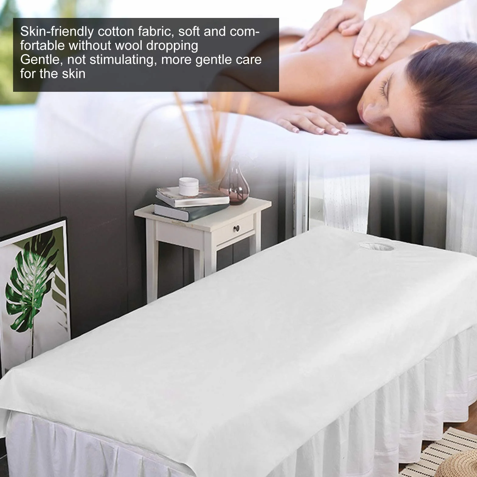 Prześcieradło na stół do masażu SPA narzuta na łóżko premium pościel płaska