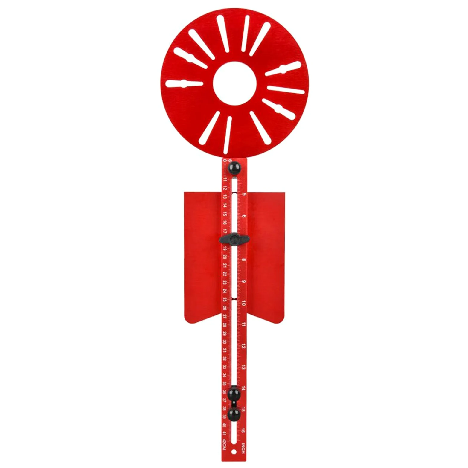 Fafeicy Wspornik do Rowków Frezarskich, z podwójną skalą, Dolny Otwór 50 Mm | Przyrząd do cięcia okręgowego ze stopu aluminium do przycinania i rowkowania, kompatybilny z większością trymerów