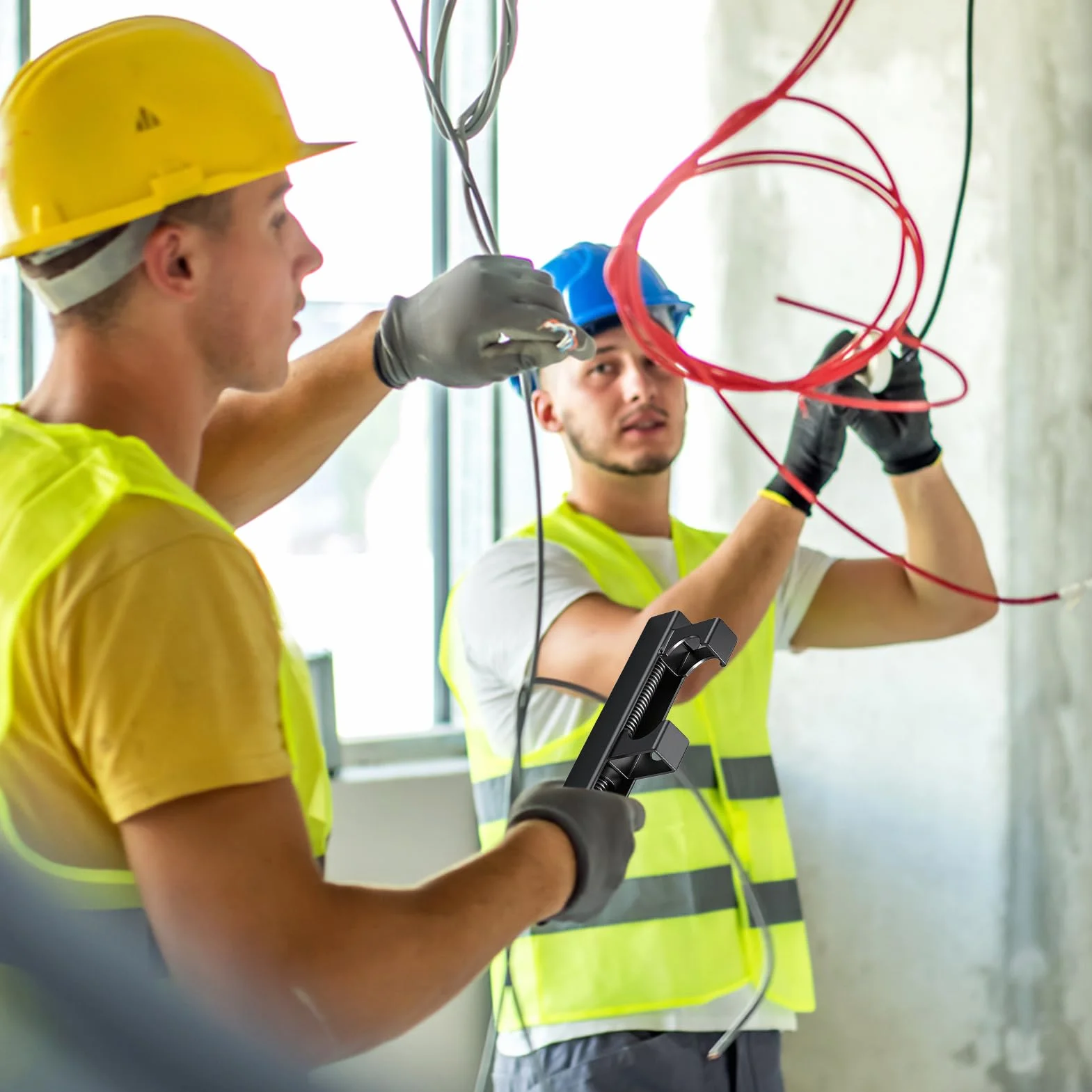 Electrician Wire Tightener narzędzie do przeciągania kabli do | instalacji elektrycznych, ułatwiające pracę, wytrzymałe łączniki, narzędzie do mocowania | dla instalatorów systemów