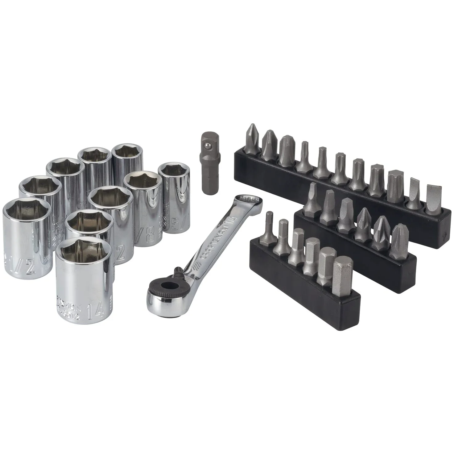 CRAFTSMAN SAE i zestaw nasadek metrycznych 1/4", 35-częściowy napęd (CMMT12005LZ)