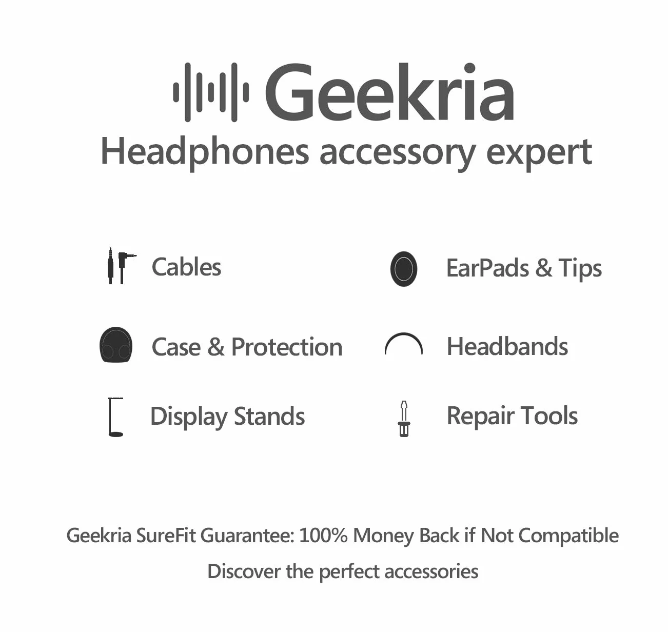 Geekria elastyczna pokrywa pałąka z tkaniny kompatybilna z Bose QC45 QuietComfort 35II/QC35/QC25, zamiennik/naprawa, osłona na pot, prosta instalacja DIY (Czarny)