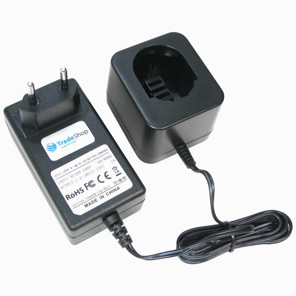 Trade-Shop uniwersalna ładowarka do akumulatora (1,2V-18V Ni-MH Ni-Cd) stacja ładująca szybka ładowarka do DEWALT DE9075 DE9274 DW9071 DW9072 DW9074 246536 A9251 BTB1056 DE90361 DE9062 DE9062 DE9071. DW9061 DW9062