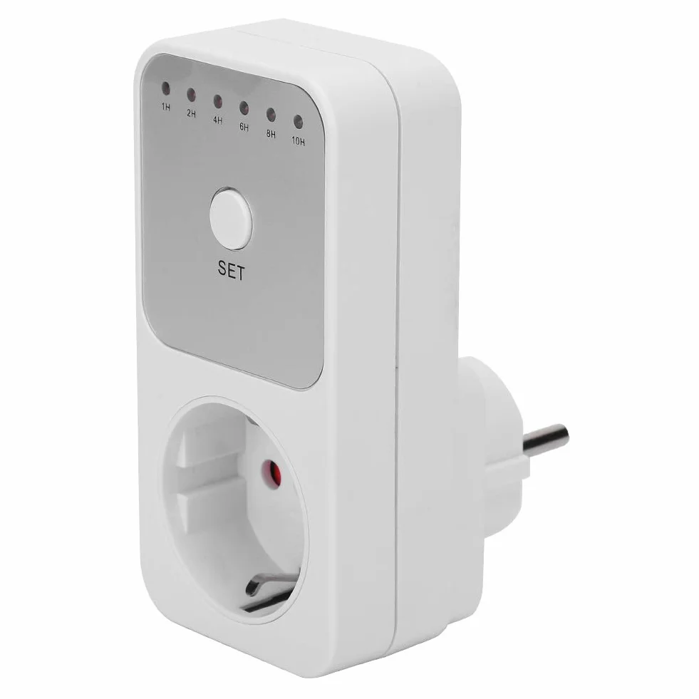 Wtyczka UE 230 V 16 A Timer Przełącznik Gniazda Zasilania Od 1 do 10 Godzin Swobodne Ustawianie Sterownika Wyłącznika Czasowego Odliczania do Oświetlenia Domu, Wentylatorów,