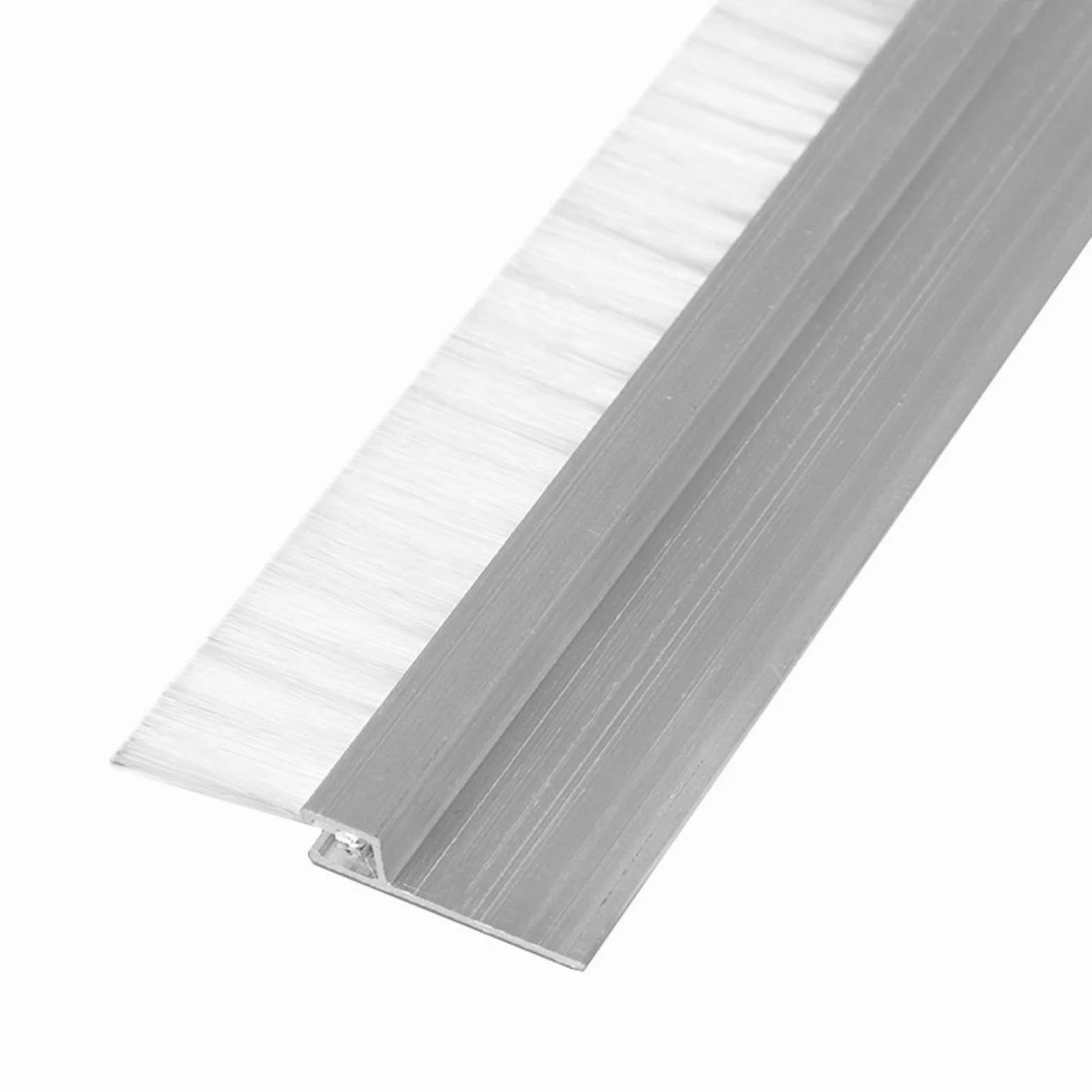 Listwa szczotkowa do drzwi ze stopu aluminium | Srebrna uszczelka szczeliny drzwiowej 10-200 mm(90mm)