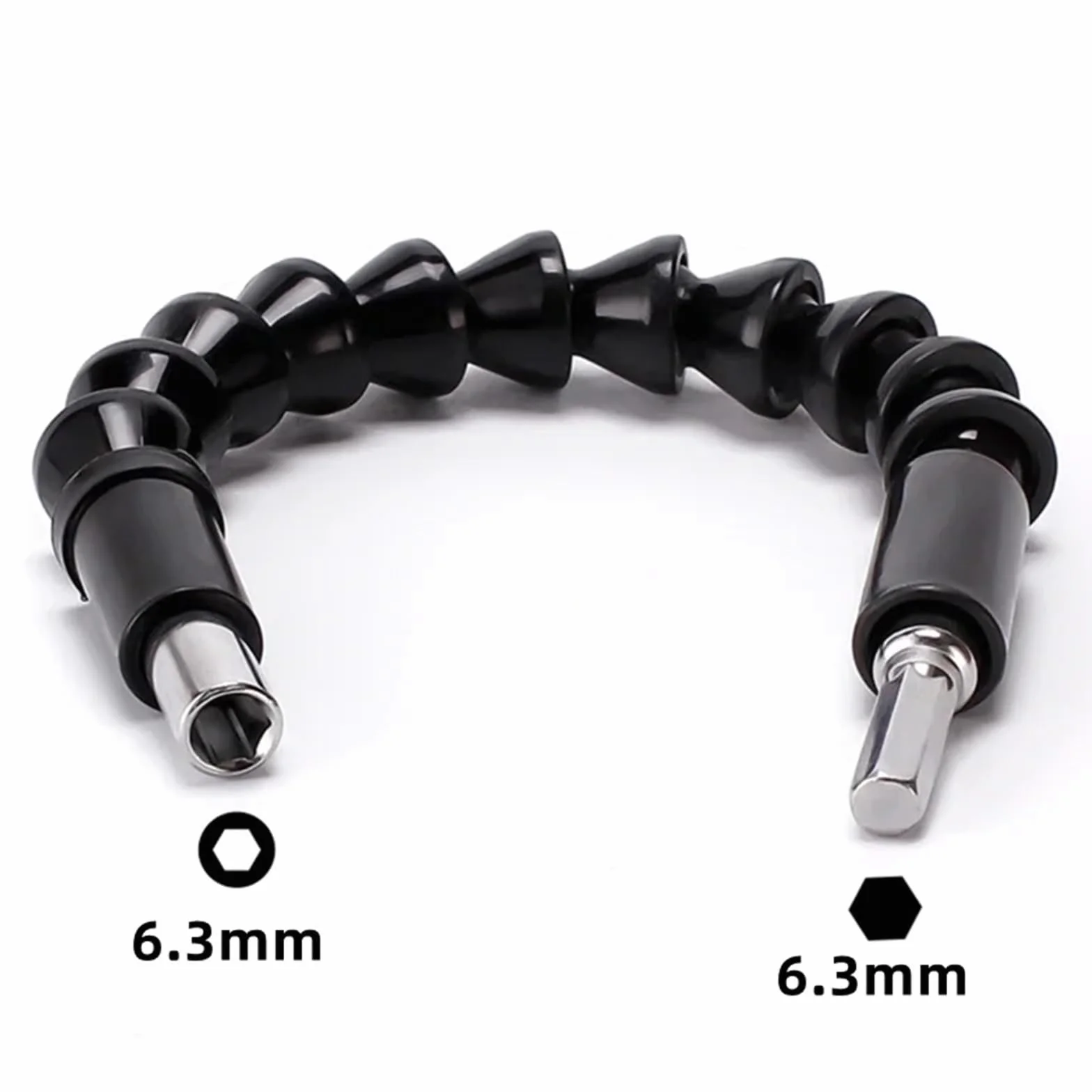 Adapter przedłużki wiertła, Elastyczny zestaw przedłużający do wiertarki 1/4" Adapter 105 stopni kąt prosty Opakowanie 22 szt(10pc)