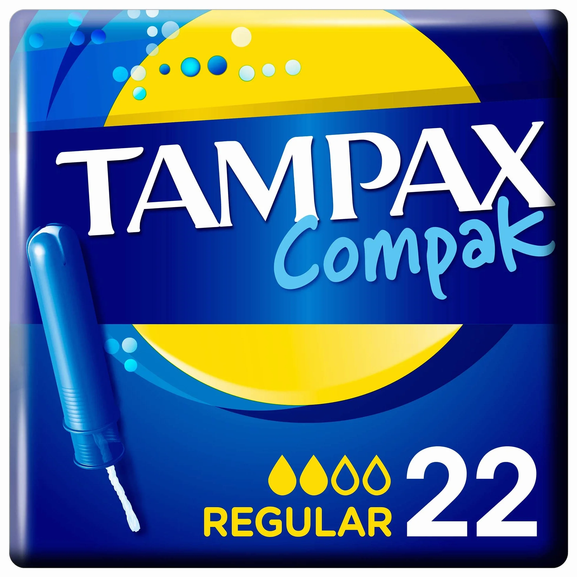 Tampax Compak Regular, 22 sztuki, tampony z aplikatorem, komfort, ochrona i dyskrecja