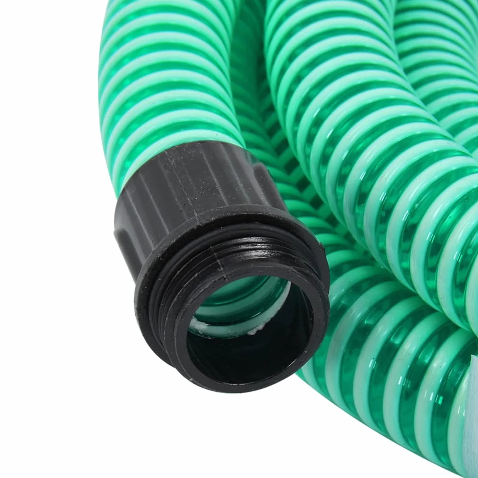 Wąż ssący z mosiężnymi przyłączami zielony 1,1" 10 m PVC akcesoria do pomp szybkozłączka 1 cal
