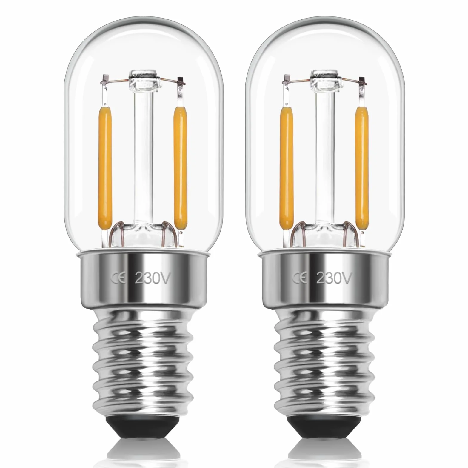 Morotty Żarówka LED do lodówki E14 ciepła biel 2700 K, może zastąpić halogenowy 10W-15W, żarówka karłowata T22 LED SES żarówka do lodówki 230 V, do żarówek do lodówek, żarówek do maszyn do szycia