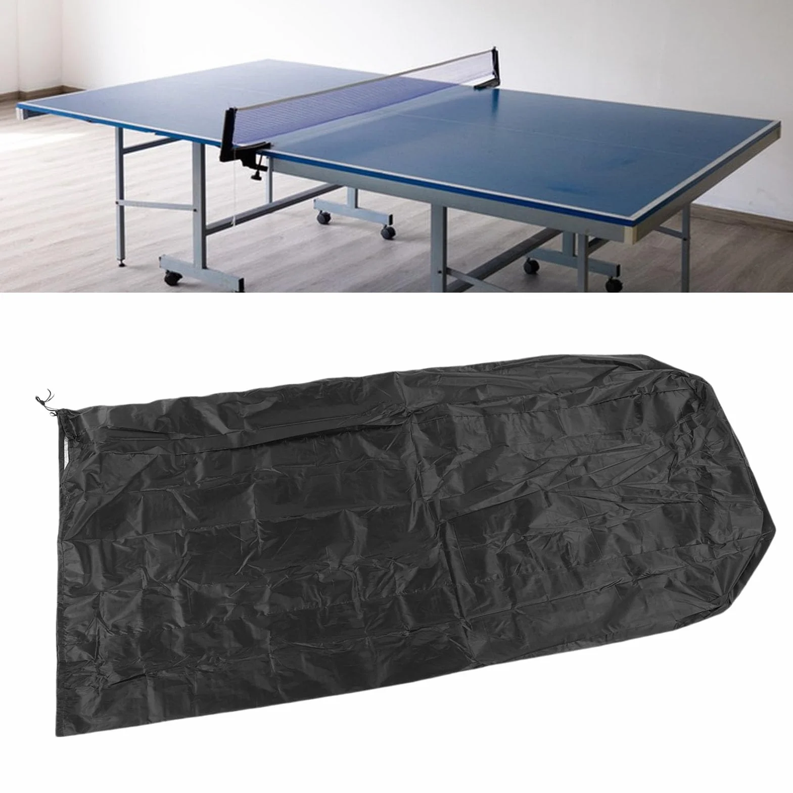 Fockety Pokrowiec na stół do -ponga, Pokrowiec na Tenis Stołowy z Tkaniny Oxford 600D na Składane Płaskie Paletki Stołowe o Wymiarach 9x5 Stóp Torba Organizacyjna, Wodoodporna, Odporna