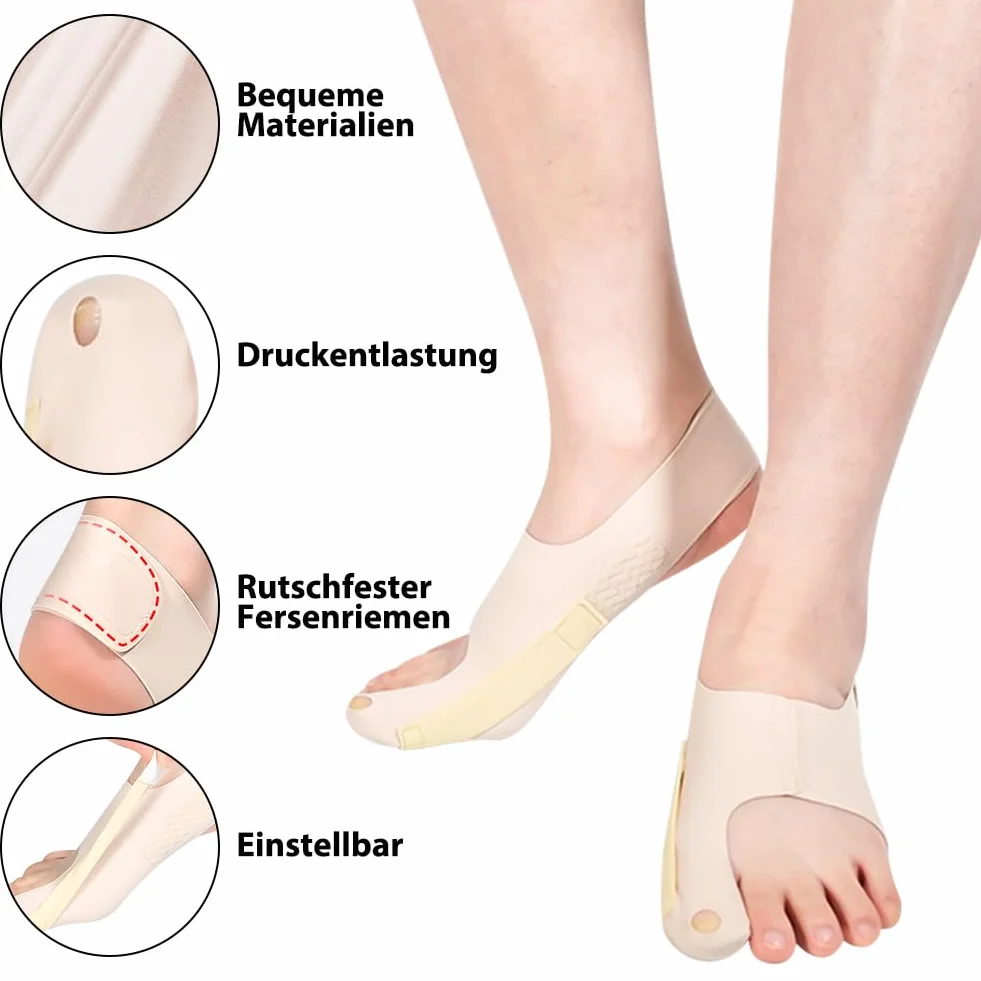 RANJIMA Korekta haluksów, 1 para, korekta Valgus, separator palców, korekta palucha, poduszka na paluch, korekta Hallux Valgus, skarpety Valgus, ulga dla dużego palca, bandaże z wbudowanym silikonowym