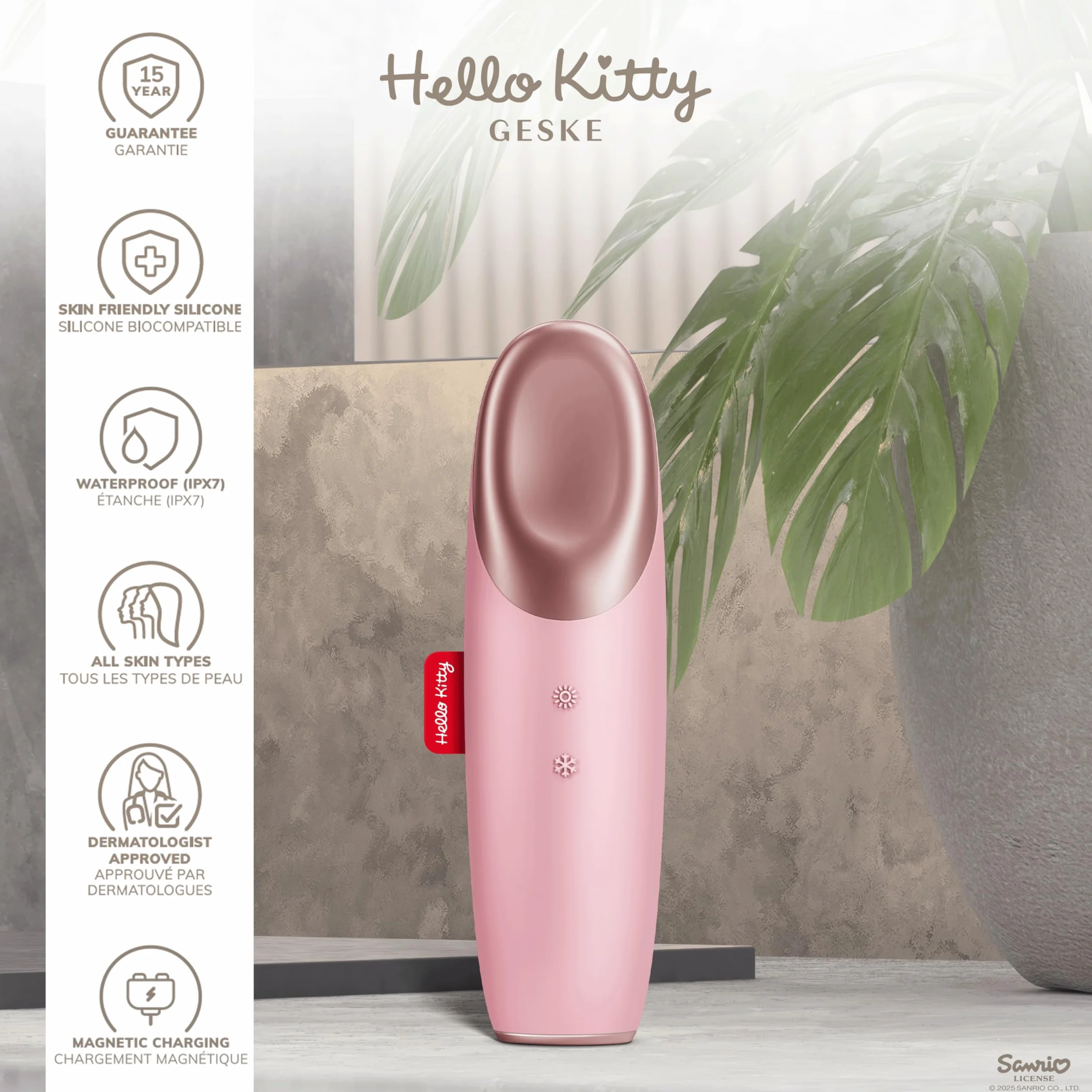 GESKE x Hello Kitty Urządzenie rozgrzewająco-chłodzące do oczu SmartAppGuided™ 6 w 1 Masażer do oczu