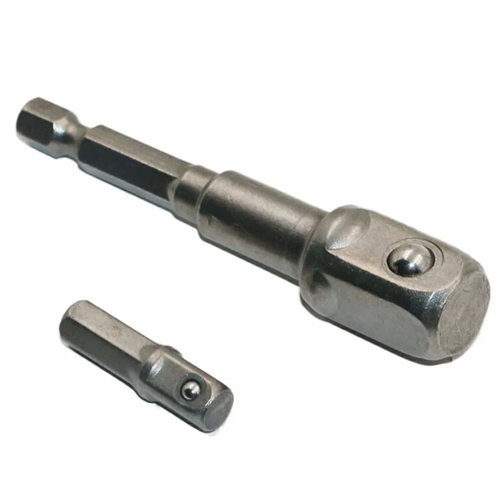 8 szt. Adapter Gniazda Udarowego, Zestaw Nasadek Wiertarskich Adapter Gniazda Wiertarskiego Adapter Gniazda 8-pak Sześciokątny Uchwyt na łeb Kwadratowy do Majsterkowania w Branży