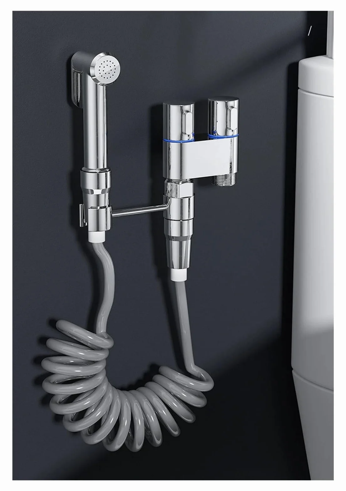 Mosiężne baterie bidetowe, zestaw bidetowy ręczny, dźwig toaletowy, higieniczny prysznic łazienkowy, chromowany, bateria umywalkowa, chromowana bateria bidetowa,Chrome Bidet Faucet-A