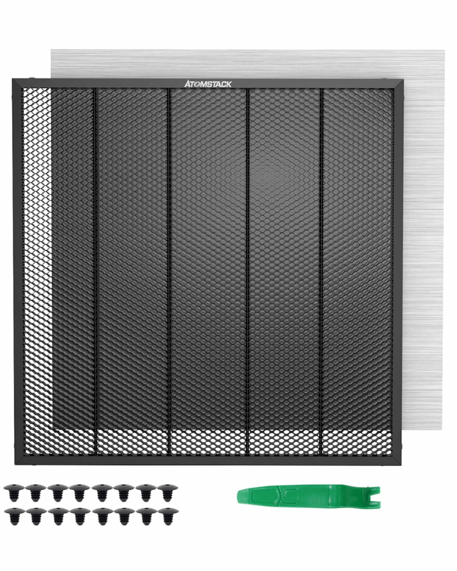 ATOMSTACK F2N płyta komorowa o strukturze plastra miodu do Swift 7W/12 W, płyta komorowa 300 x 300 mm z metalową powłoką, szybkie odprowadzanie ciepła, idealna do grawerowania laserowego, wycinarki