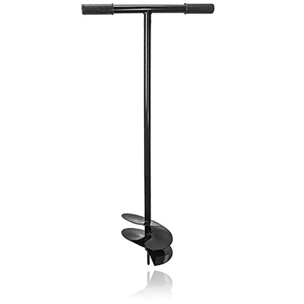 AGROHIT Wiertło do gleby Ø 250 mm, wiertło ręczne do ogrodu, wiertło ogrodowe ze stali, uchwyty z gumą, wygodne i stabilne, wiertło spiralne, wiertło do roślin o łącznej długości 105 cm