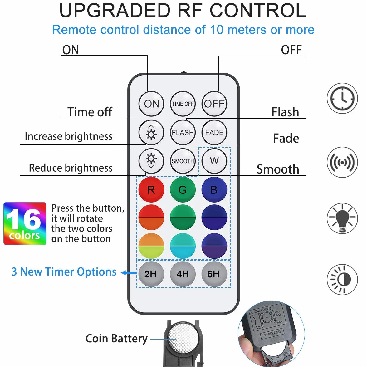 flintronic Oświetlenie podwodne LED, 4 sztuki, 13 diod LED, zmiana koloru IP68, wodoszczelne światło z pilotem zdalnego sterowania RF, 30 m/woda 6 m, małe podwodne światło do basenu/fontanny/akwarium