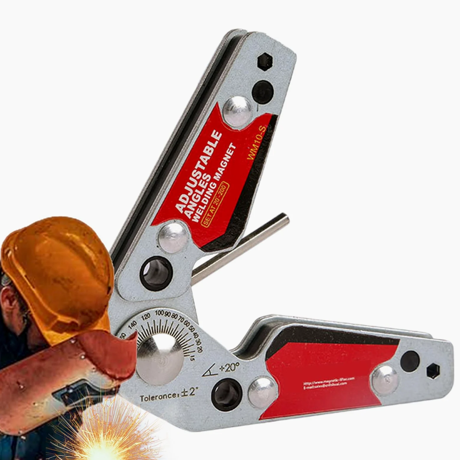 Magnetyczny uchwyt spawalniczy Mocowanie z możliwością ustawienia kąta w | Magnes Podporowy do Spawania Mocowanie do obróbki metali, lutowania, znakowania, warsztatu