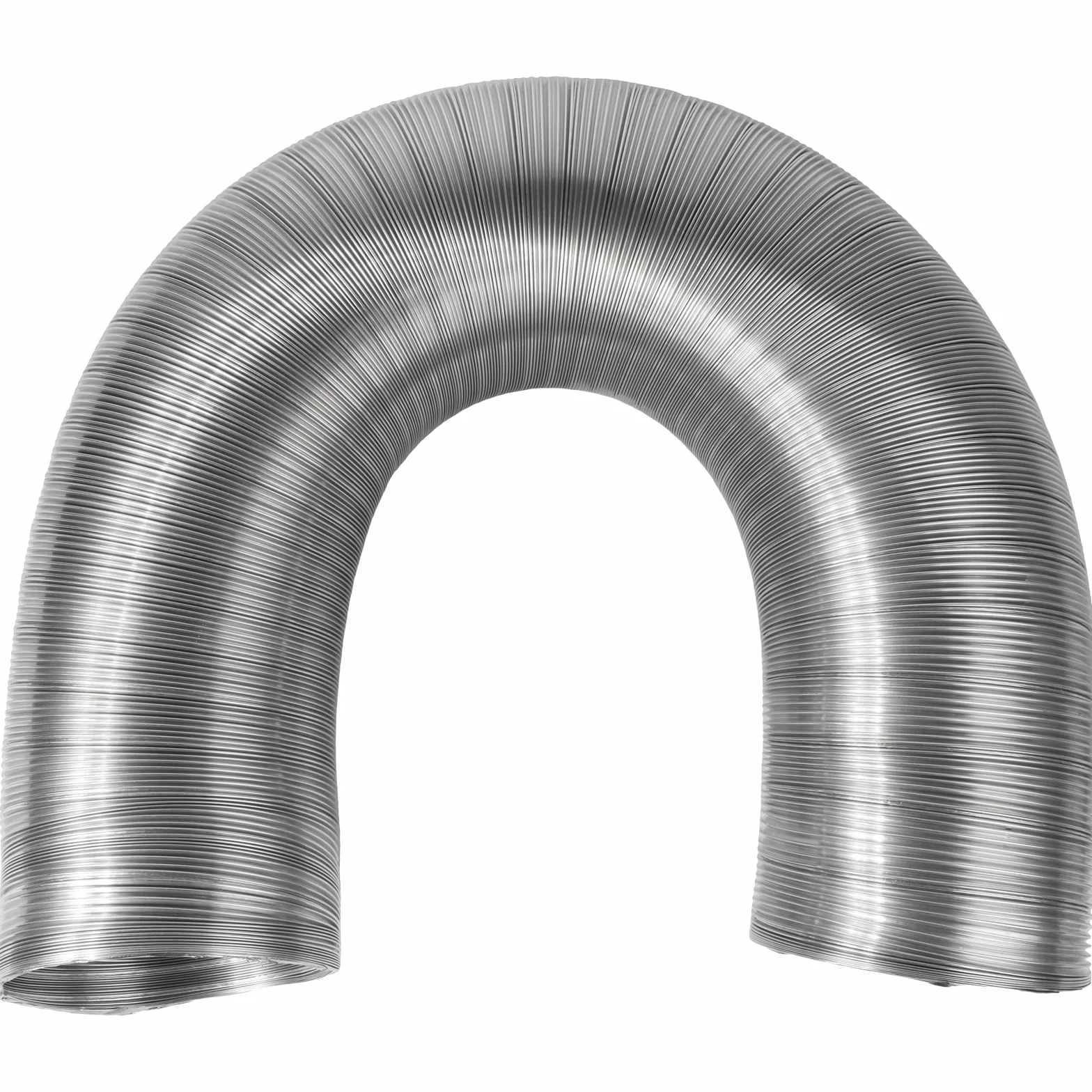 Vent Systems Elastyczna okrągła rura aluminiowa DN 120 mm x 1,5 m długości, wąż aluminiowy, elastyczny wąż, wąż powietrza wylotowego do ogrzewania i chłodzenia, klimatyzacji, suszarki, wentylatora
