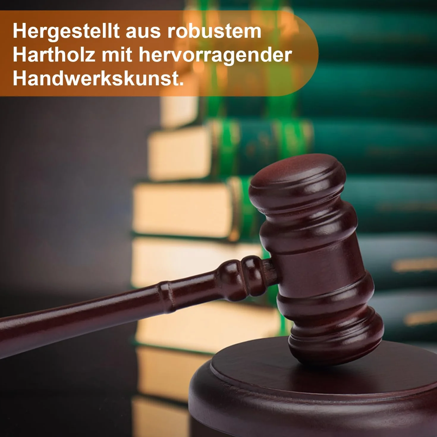 Drewniany młot aukcyjny zestaw młotka sędziego i blok rezonansowy, wysokiej jakości drewniany gavel, idealny dla prawników, sędziów, sprzedaży aukcyjnej, spotkania, biznesu, studentów, gier