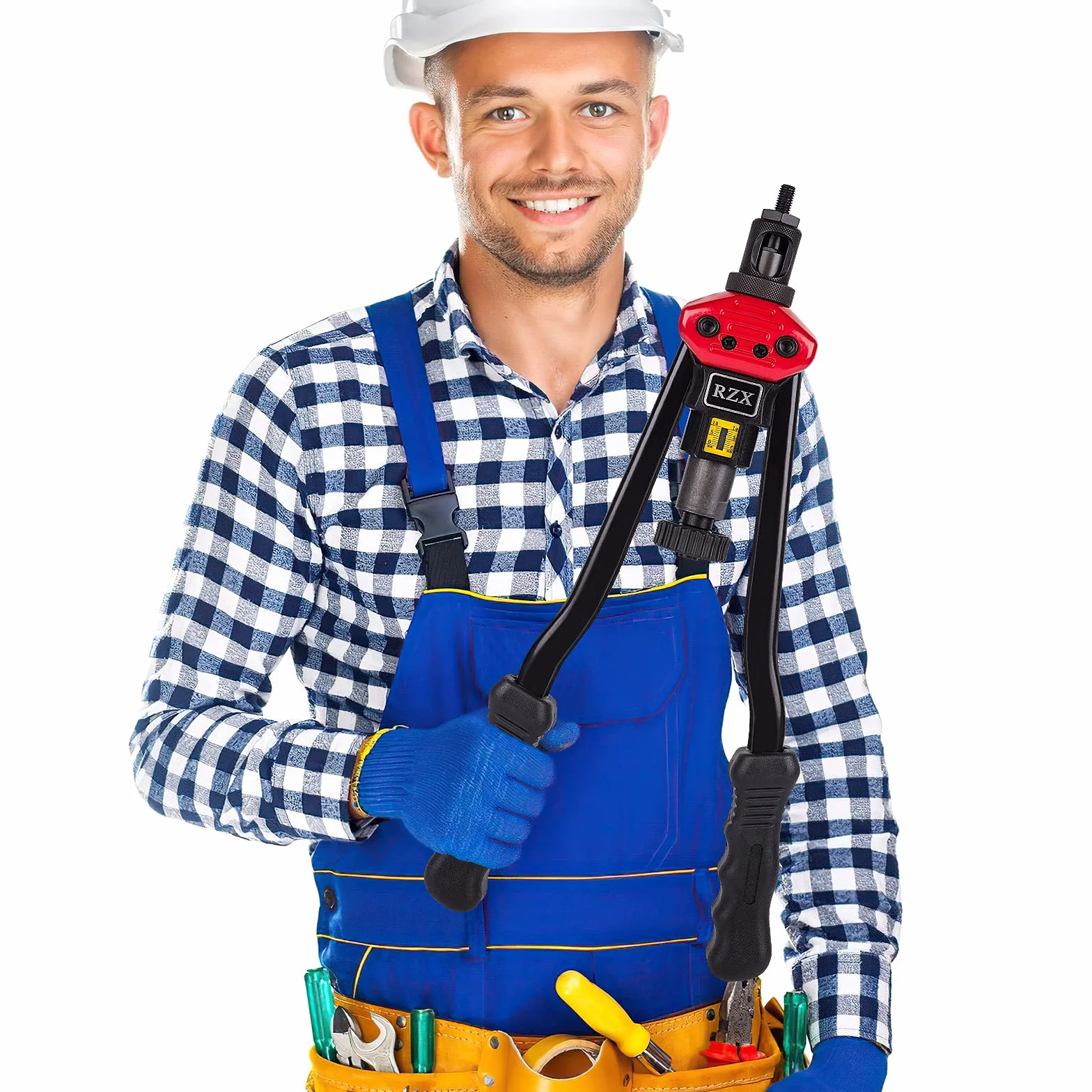 Nitownica Nakrętka Ręczna 40,6 cm Zestaw 12 Trzpieni M3 M4 M5 M6 M8 M10 M12 10-24 1/4-20