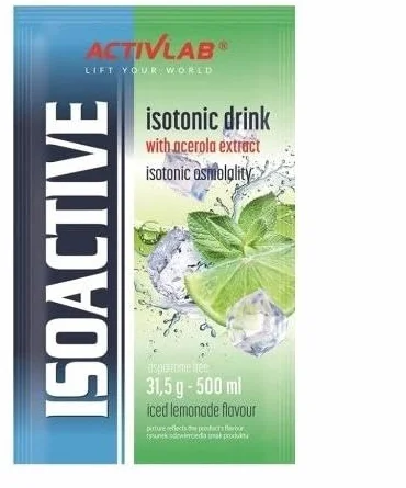 Activlab Izotoniczny proszek do napojów elektrolity witaminy B 500 ml napój sportowy 20 x 31,5 g mrożona lemoniada Isoactive