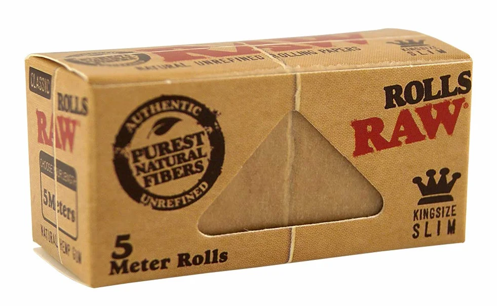 RAW Classic Rolls Slim 5 m długość niewybielana, 12 x rolki