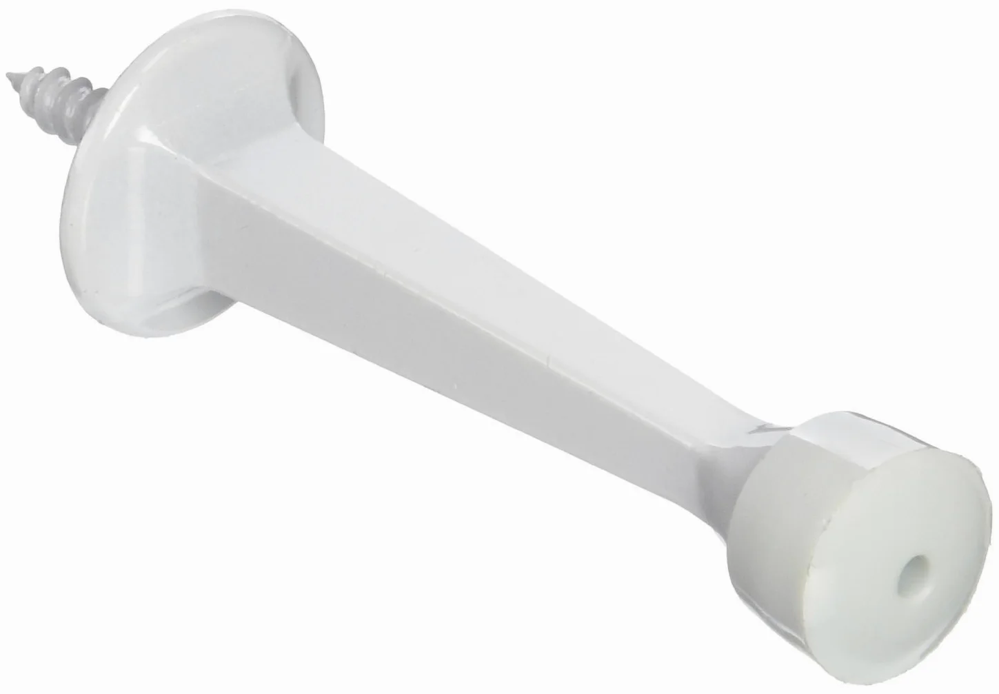 Stanley National Hardware V8022 7.6 cm solidny ogranicznik drzwi w kolorze białym