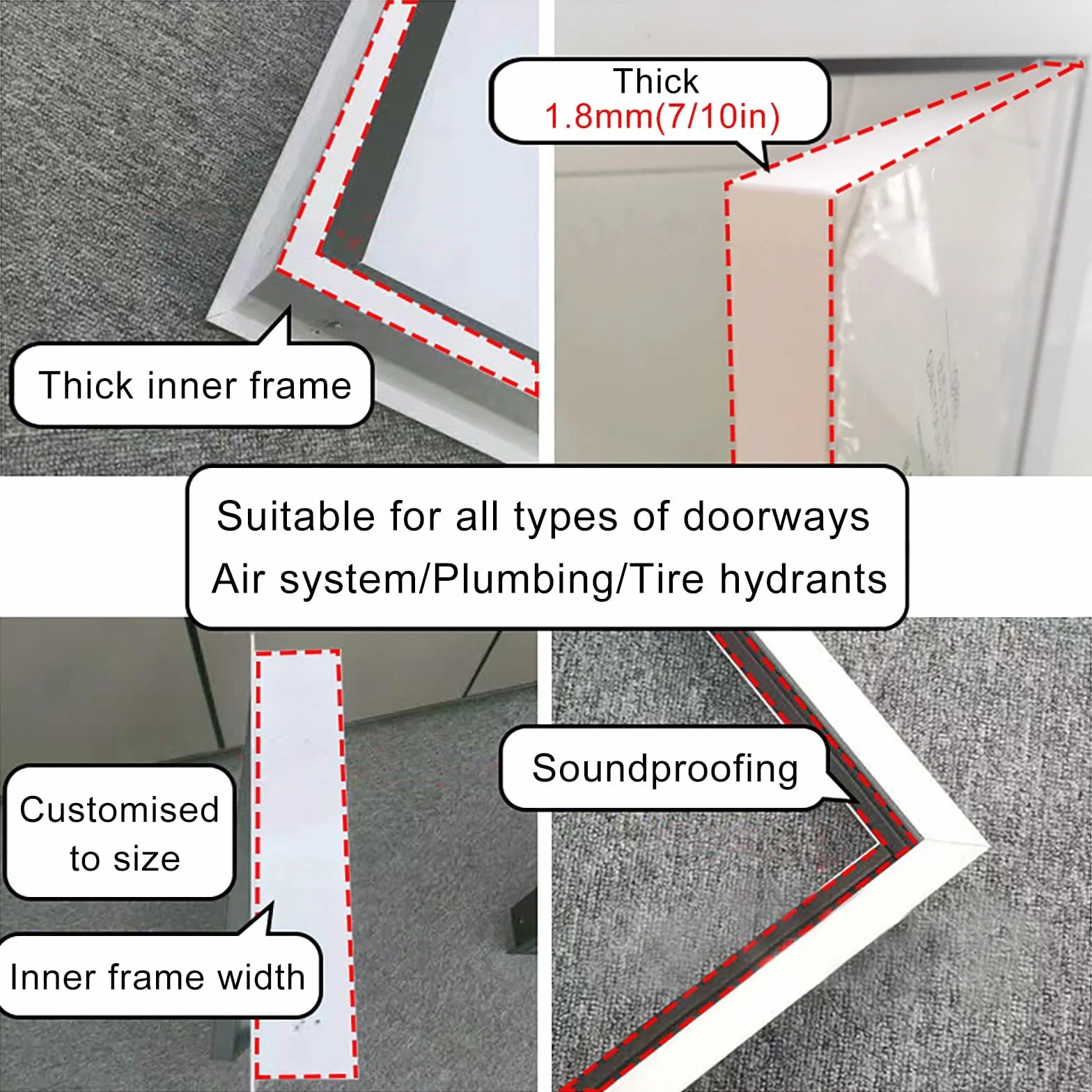 Aluminiowy panel dostępowy do płyt kartonowo-gipsowych 30x50 cali, 28x40 cali, 24x30 cali, 20x20 - zamykany właz inspekcyjny do ścian i sufitów(Black,70x115cm)