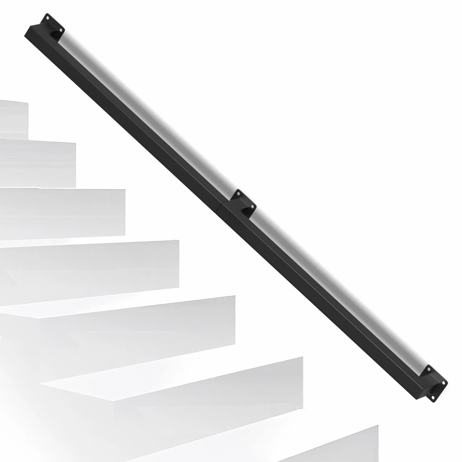 Poręcz schodowa czarna kwadratowa 120 cm do schodów balustrady balkon