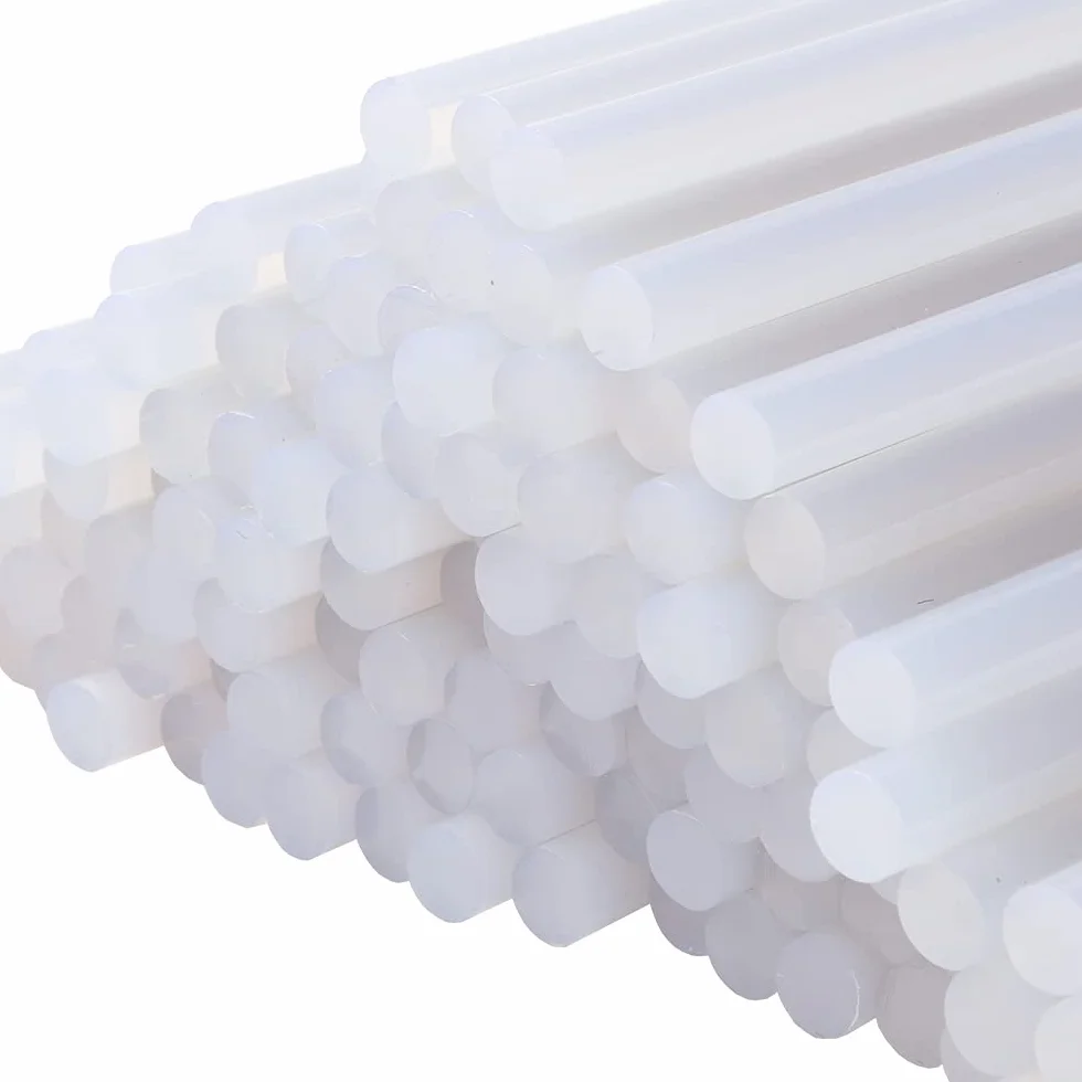 Lospitch 550 sztuk wkładów do klejenia na gorąco 11 x 200 mm, okrągłe, bezrozpuszczalnikowe, przezroczyste, szybkoschnące, do popularnych pistoletów do klejenia na gorąco