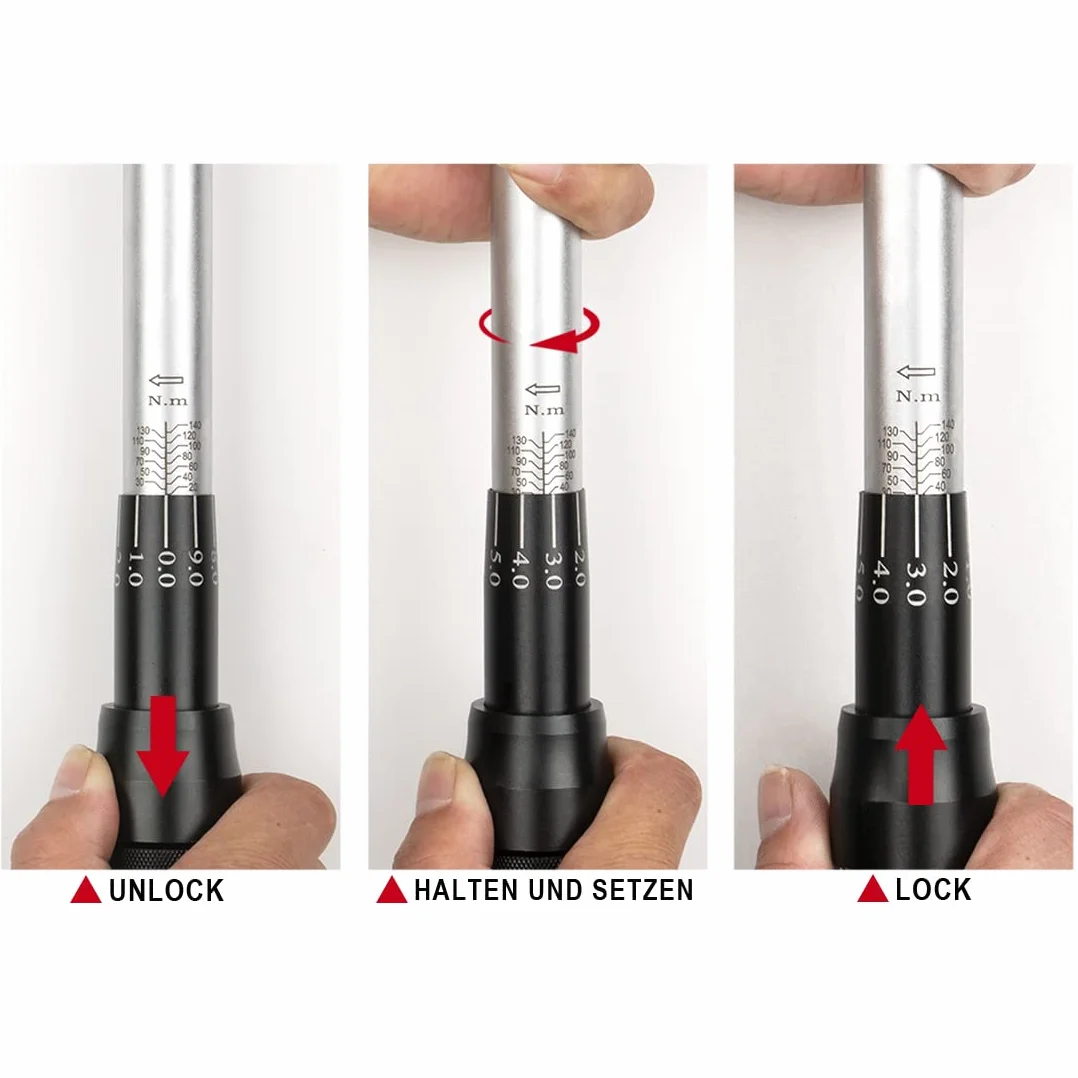 Awang Klucz dynamometryczny 3/8", 20-140 Nm do samochodu, motocykla, roweru, dokładność błędu ±3%, 72 zęby
