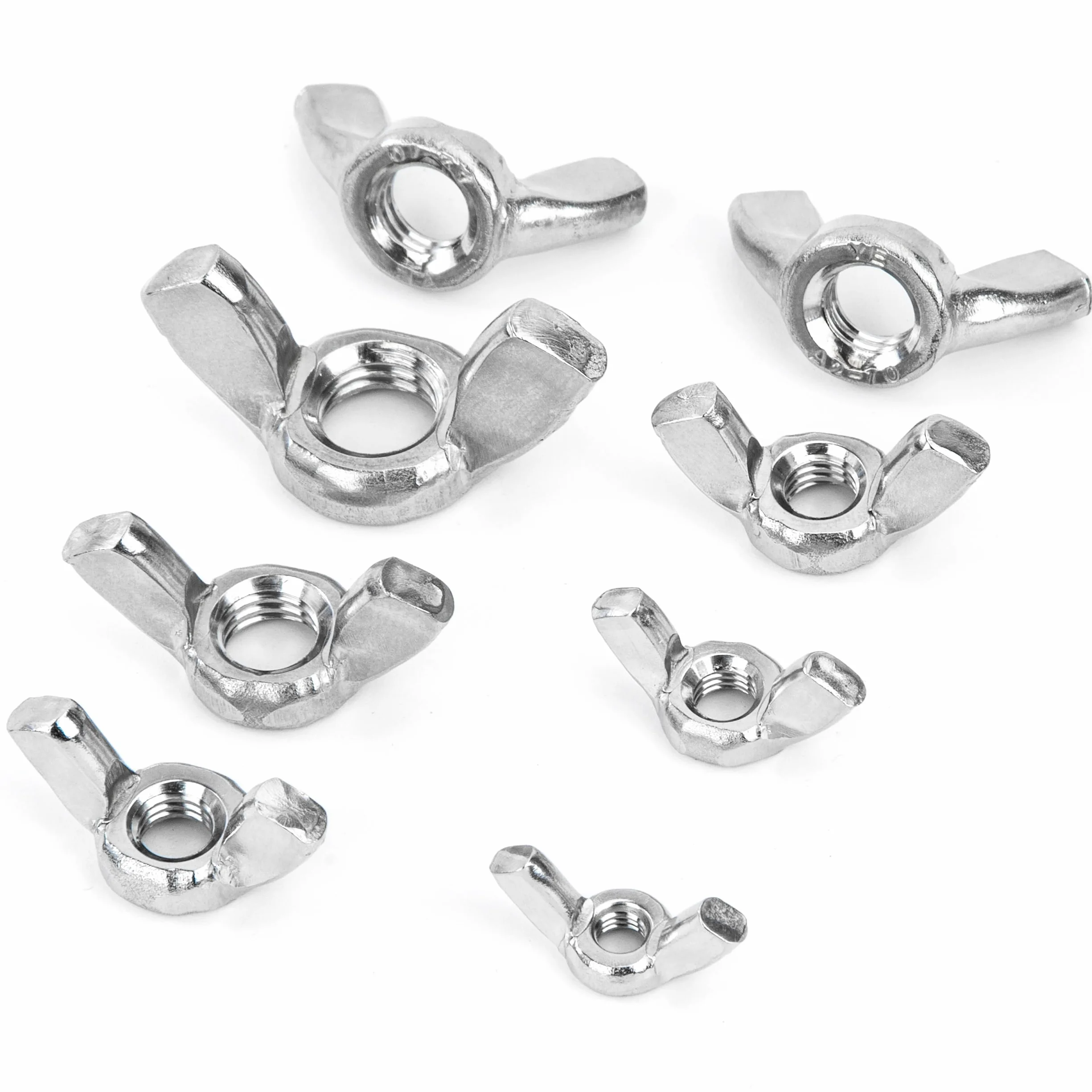 QIMEI-SHOP Nakrętki motylkowe M5 DIN 315 A2 ze stali nierdzewnej, nakrętki motylkowe, nakrętki motylkowe, wkręty ręczne do majsterkowania, mebli ogrodowych, naprawy rowerów, 20 sztuk
