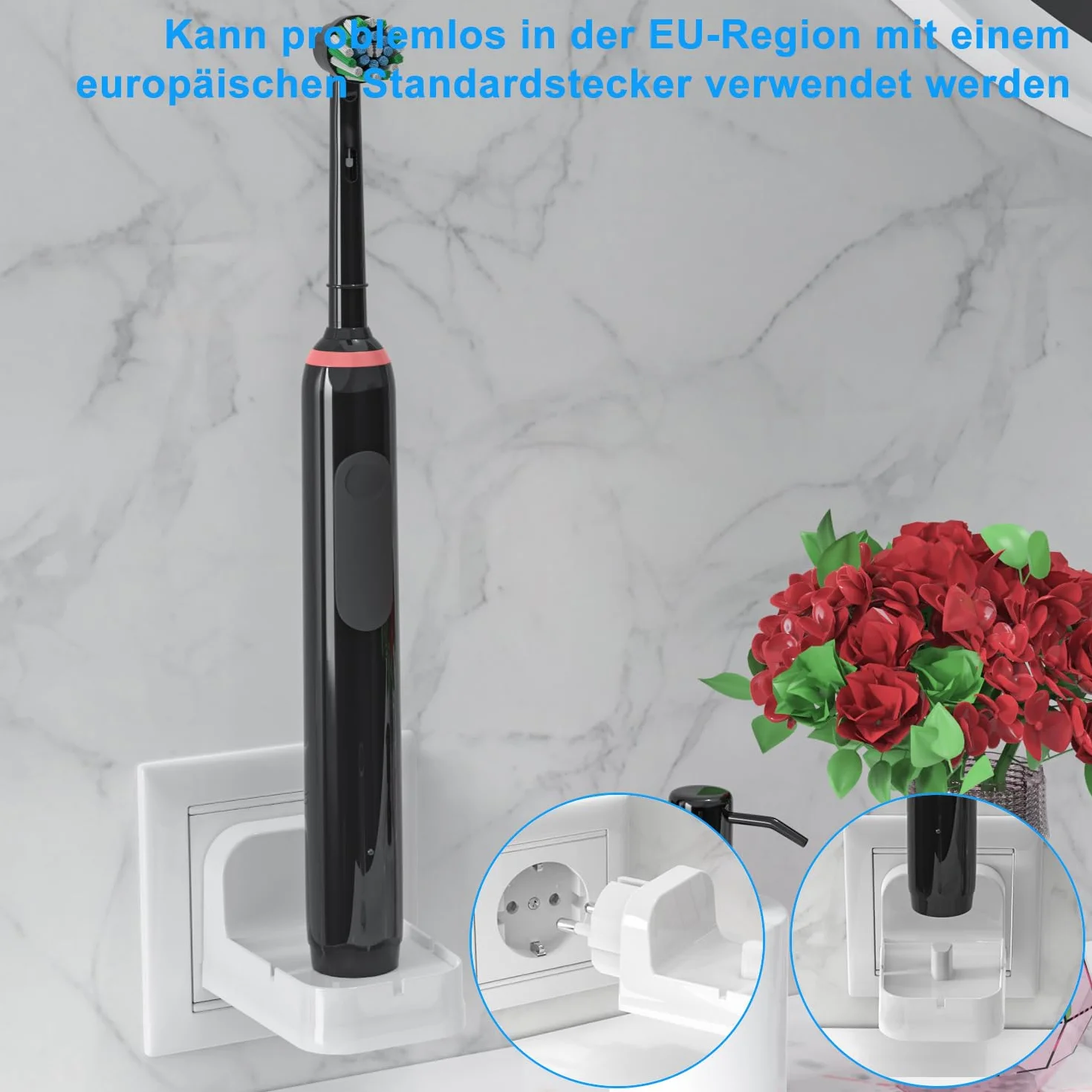 Stacja ładująca, ładowarka ścienna, bezprzewodowa do modeli Braun Oral-B, elektryczna szczoteczka do zębów, gniazdo EU, ładowarka do Genius X, iO3, iO4, iO5, iO6, Pro, Vitality, inteligentna