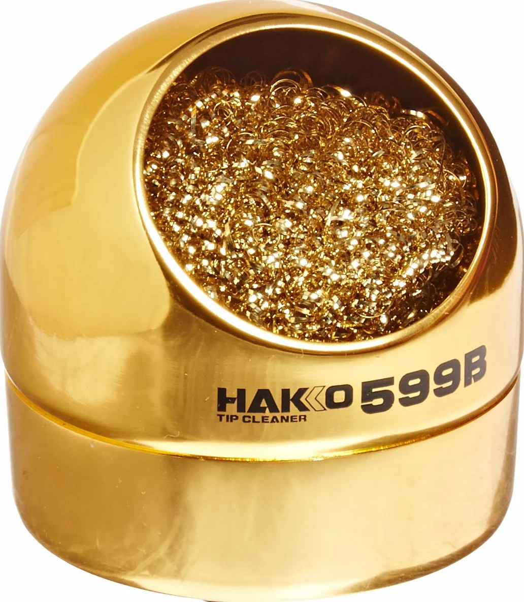 Hakko 599B Mosiężny drut do czyszczenia końcówki lutownicy - bez środka czyszczącego do lutowania wody z podstawą garnka 599B-02
