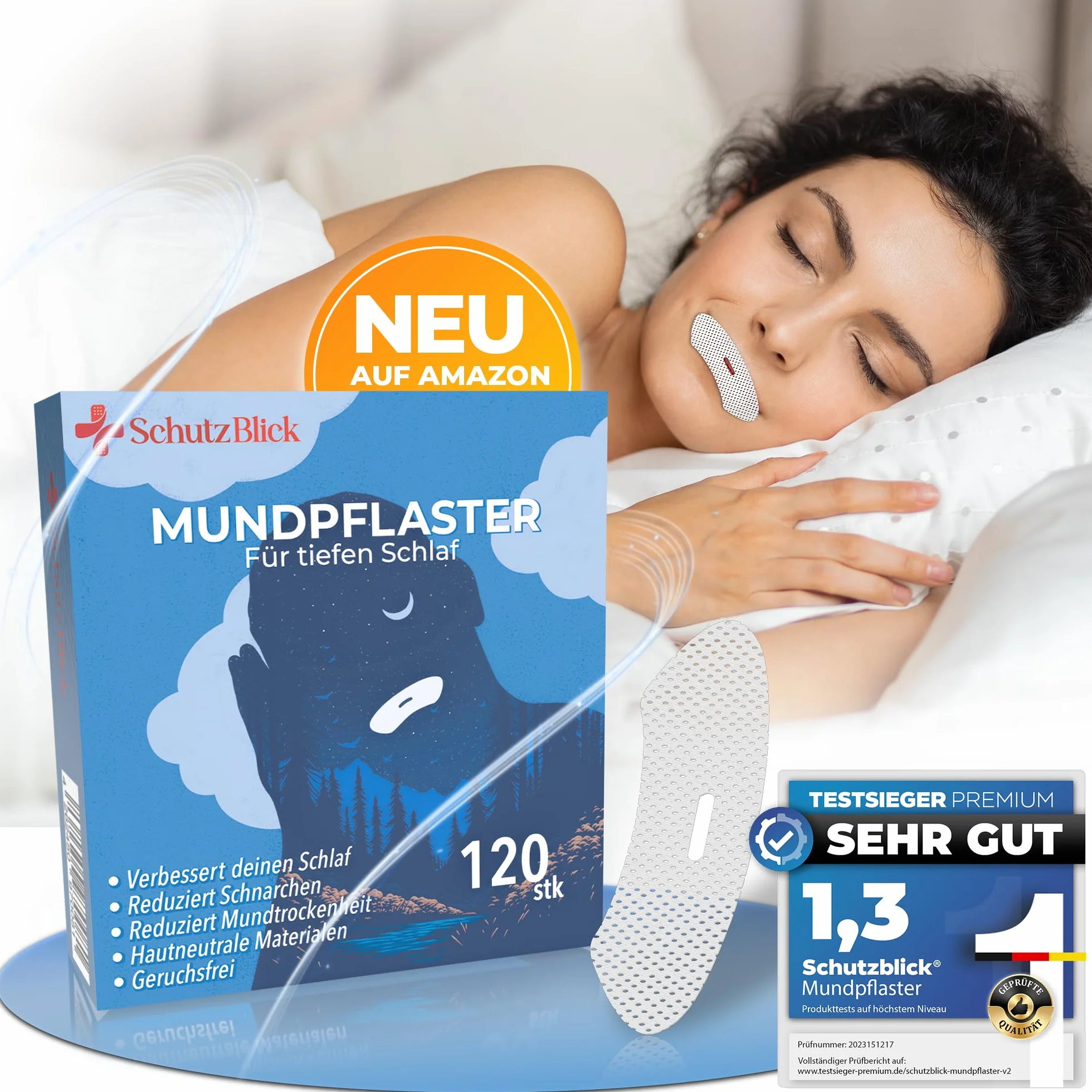 Plaster na usta do spania 120 sztuk