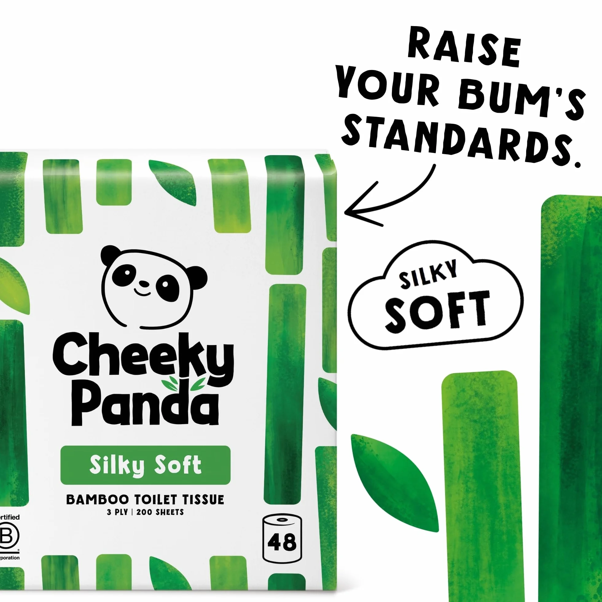 The Cheeky Panda 5060561630202 Papier Toaletowy, 48 Rolek, Biały