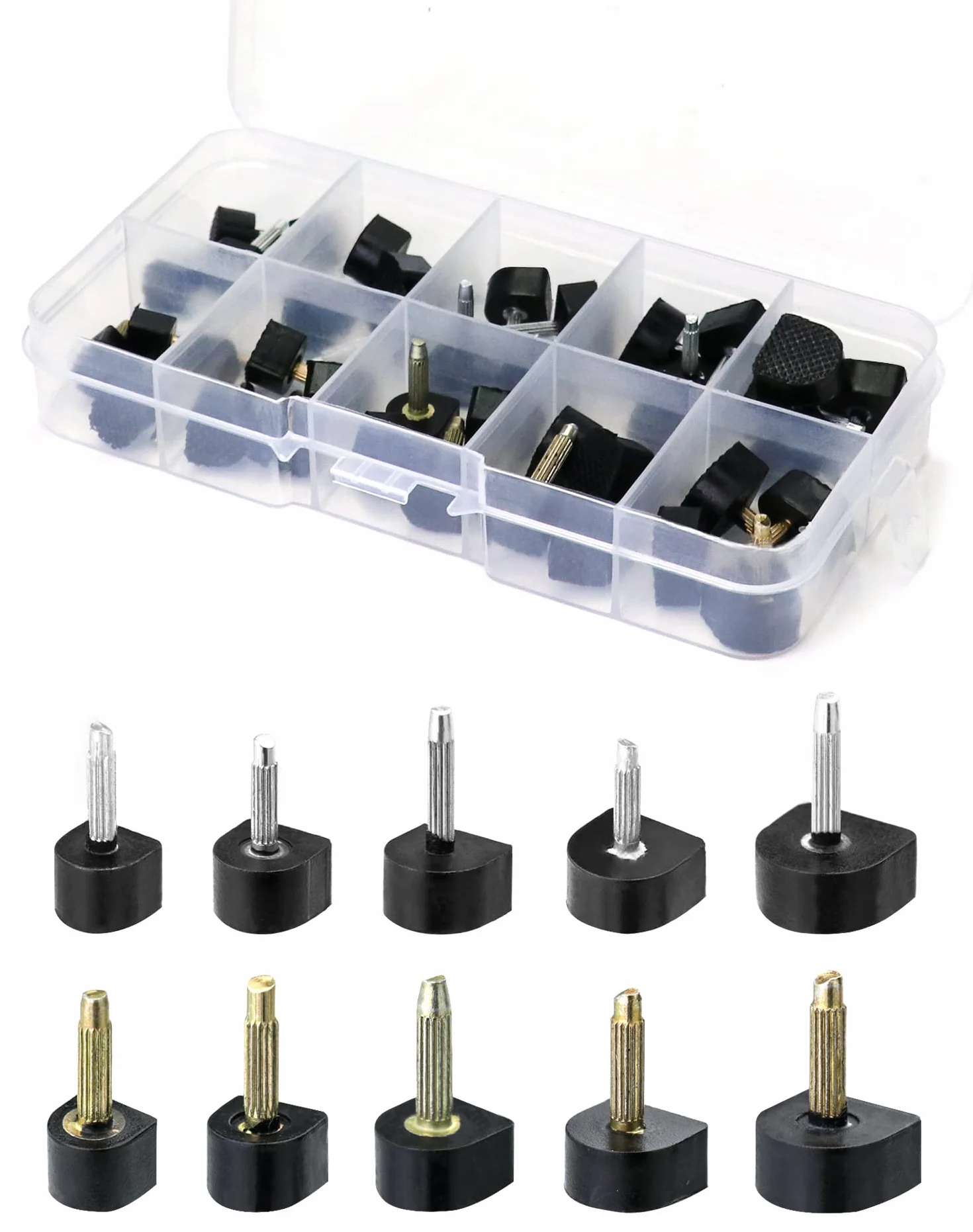 QWORK® 20 par Zamienne końcówki na wysokim obcasie w kształcie litery U 8 9 10 11 12mm