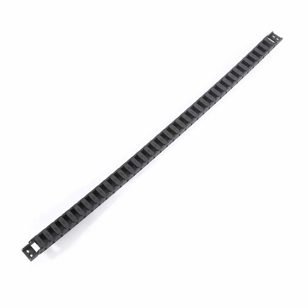 Drag Chain Schwarzes Nylon, 1 m langes Kabel Drahtträger Drag Chain Graviermaschine Zubehör mit hoher Elastizität und Abriebfestigkeit 15 mm x 30 mm