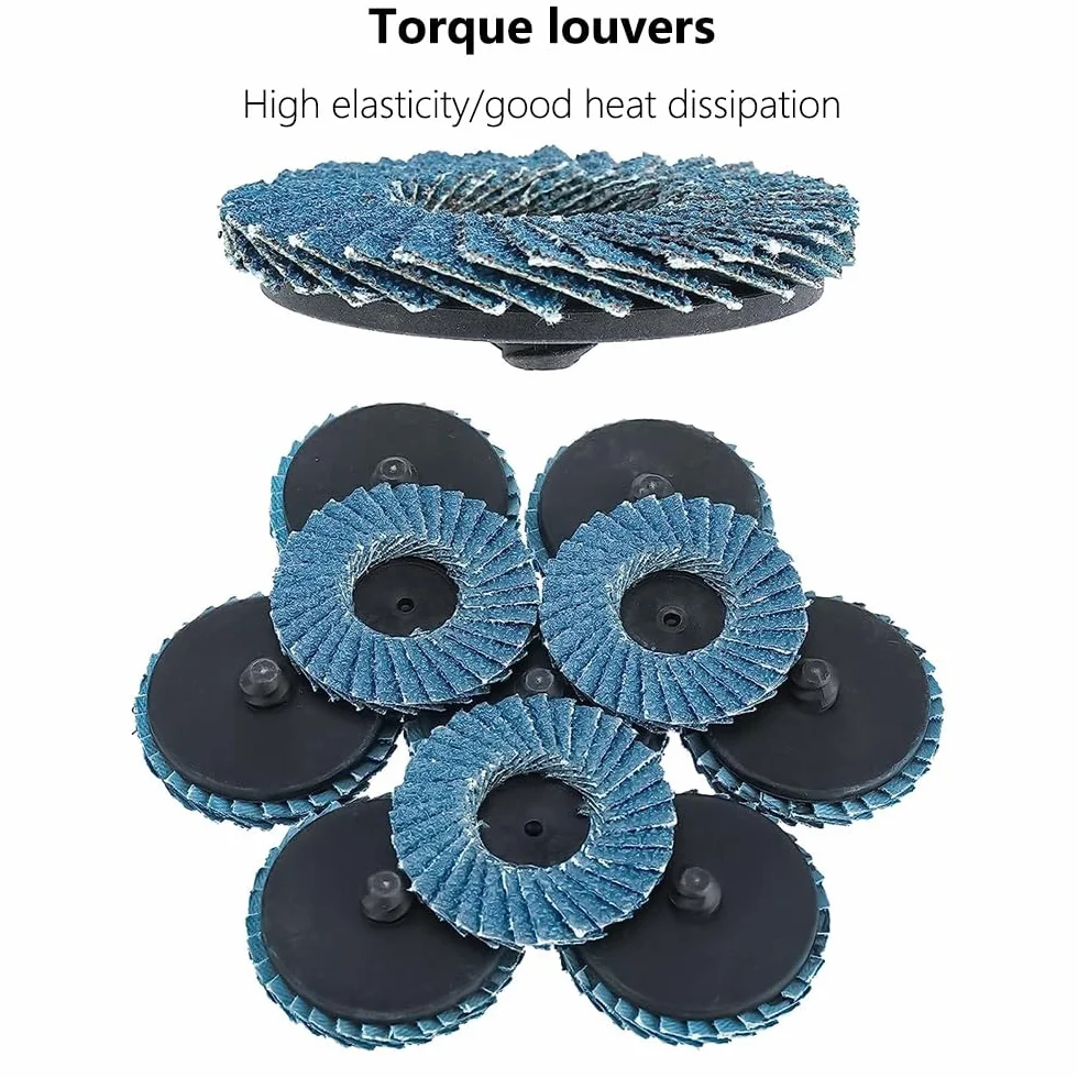 20 szt. Tarcze listkowe do szlifierki kątowej – tarcze szlifierskie 2” i 3” o ziarnistości 40/60/80/120 do metalu, drewna i nie tylko(50mm 60grit)
