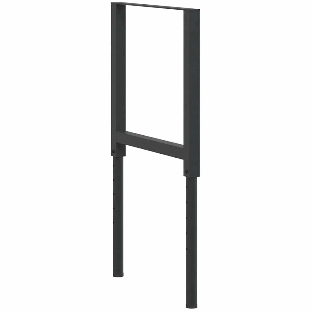 Regulowana rama stołu warsztatowego, zestaw 2 sztuk, z malowanego proszkowo metalu, 55 x (69-95,5) cm, do warsztatu, garażu, projektów hobbystycznych, DIY, stabilna powierzchnia robocza w