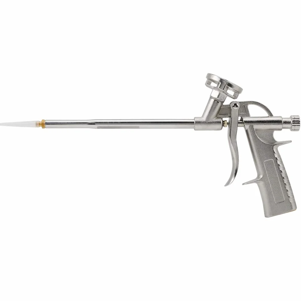 Pistolet natryskowy do piany aplikator izolacji PU srebrny