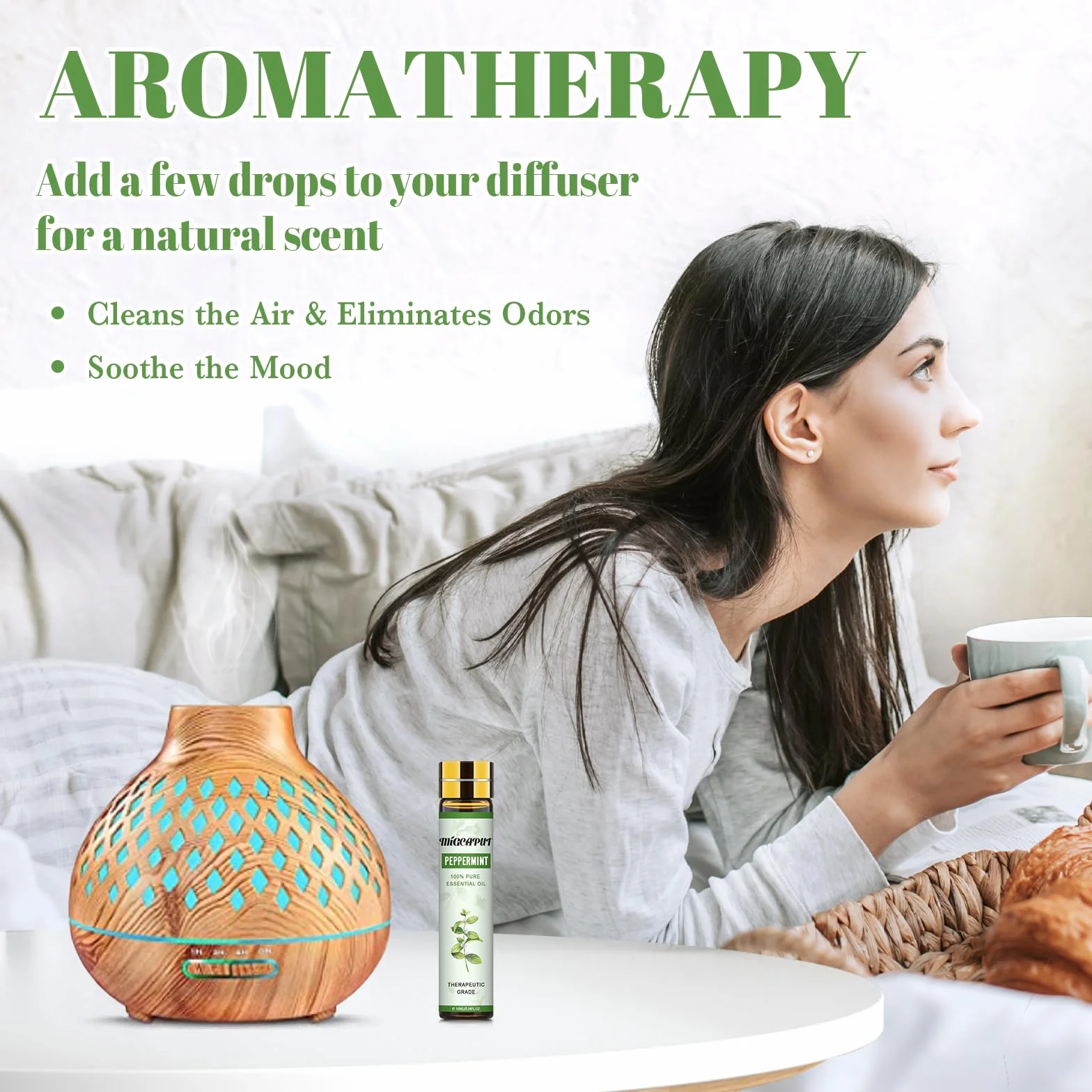 Olejek Eteryczny z Mięty Pieprzowej 100% Naturalny 2 x 10ML Zestaw do Aromaterapii