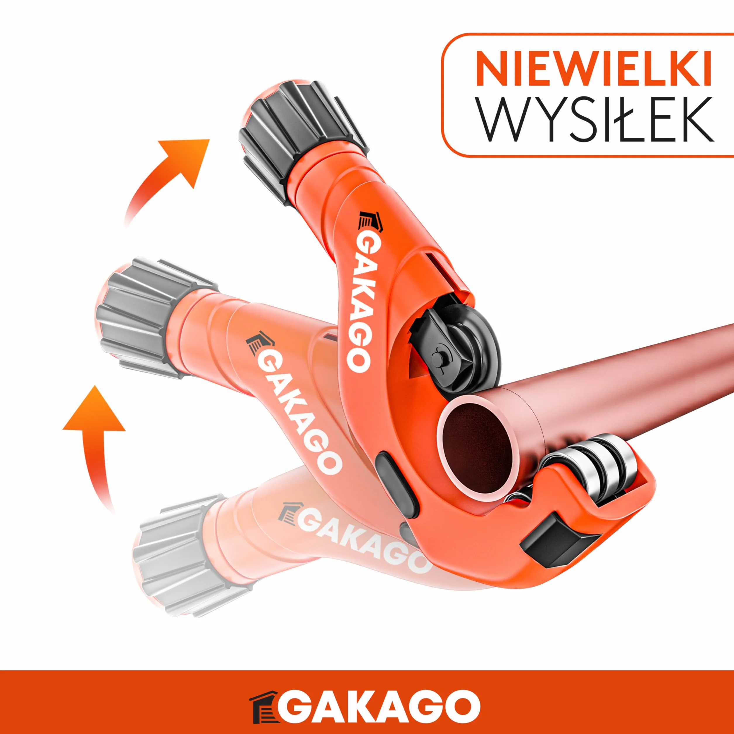 Gakago Zestaw obcinaków do rur 3-50 mm z gratownikiem - Wszechstronny obcinak do rur ze wszystkich popularnych metali, takich jak stal nierdzewna, miedź, aluminium, stal lub tworzywa sztuczne