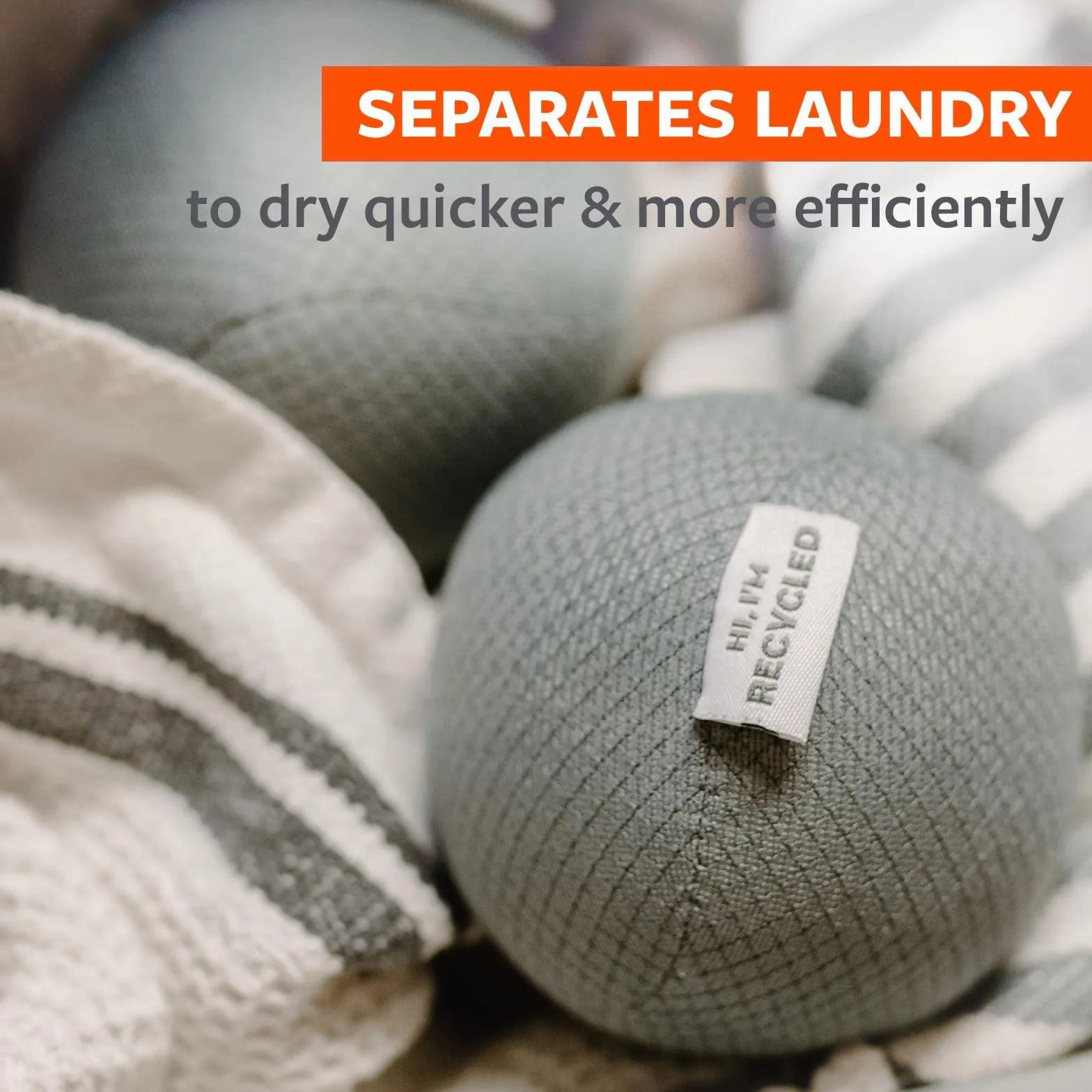 Full Circle Loads of Fun Anti-Static Dryer Balls Grey, Zestaw 3, One Size