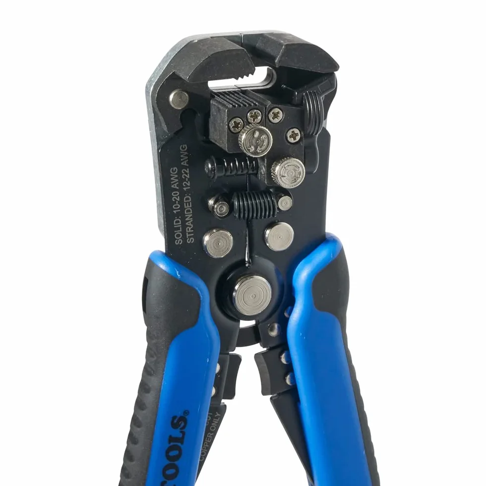 Samoregulujący się ściągacz i obcinacz do drutu, 10-20 AWG Klein Tools 11061, niebieski/srebrny