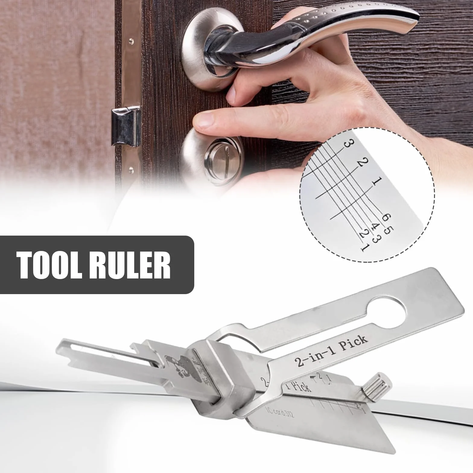 Stainless Steel Master Key Decoder klucz 2 w 1 automatyczny dekoder narzędzie do wytrychania kluczy profesjonalne