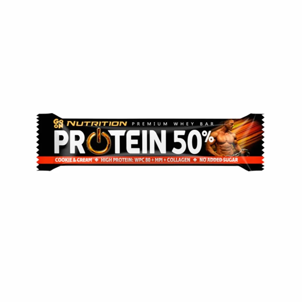 GoOn NUTRITION Batony proteinowe Ciasteczka i krem 24x40g bez cukru przekąski sportowe fitness z kolagenem