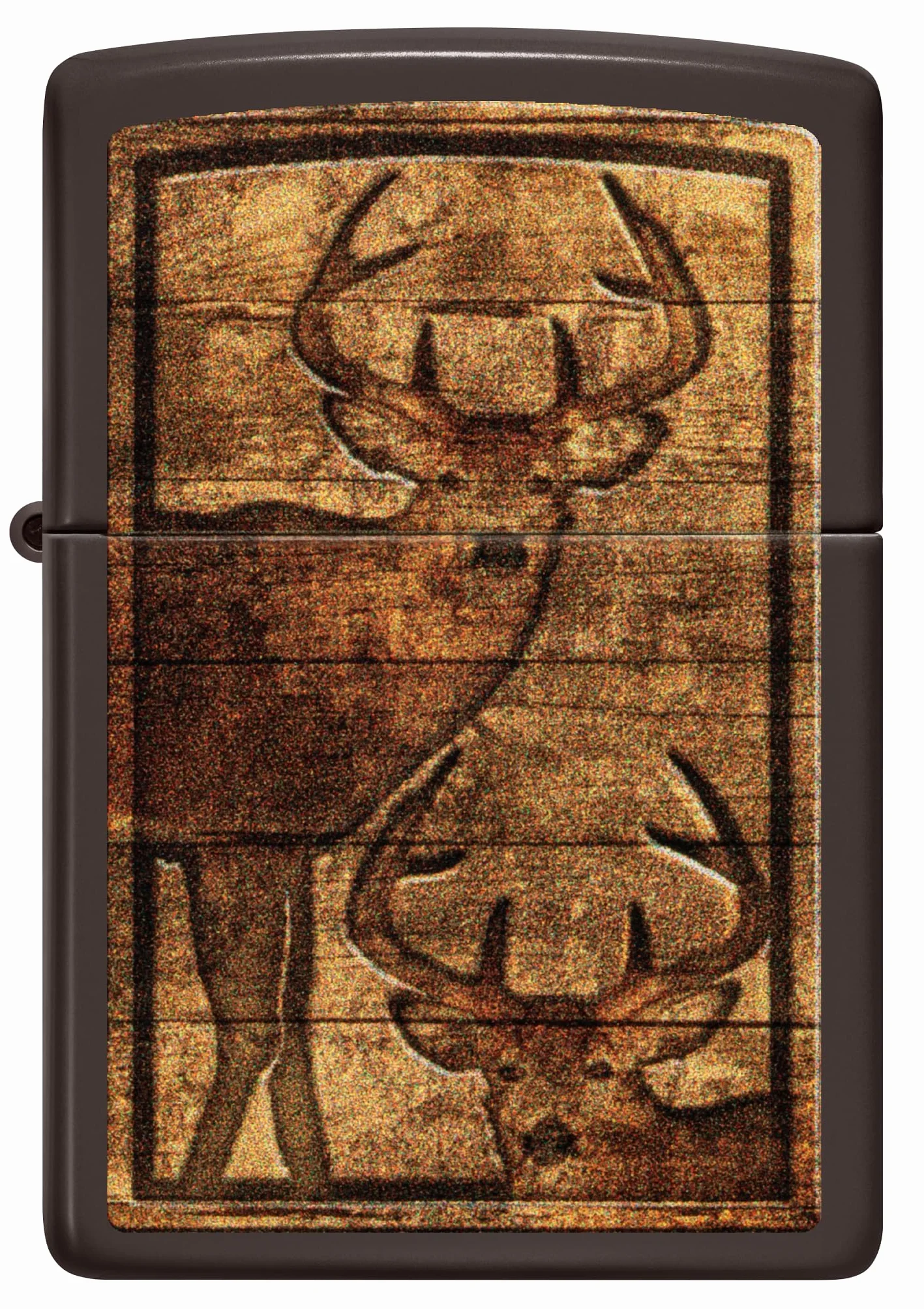 Zippo Outdoor Wooden Nature Zapalniczka Sztormowa, Kolorowy Nadruk, do Napełniania, Wielokrotnego Użytku, Wiatroodporna Konstrukcja, Pudełko na Prezent, Wykonano w USA, Kolor Brązowy