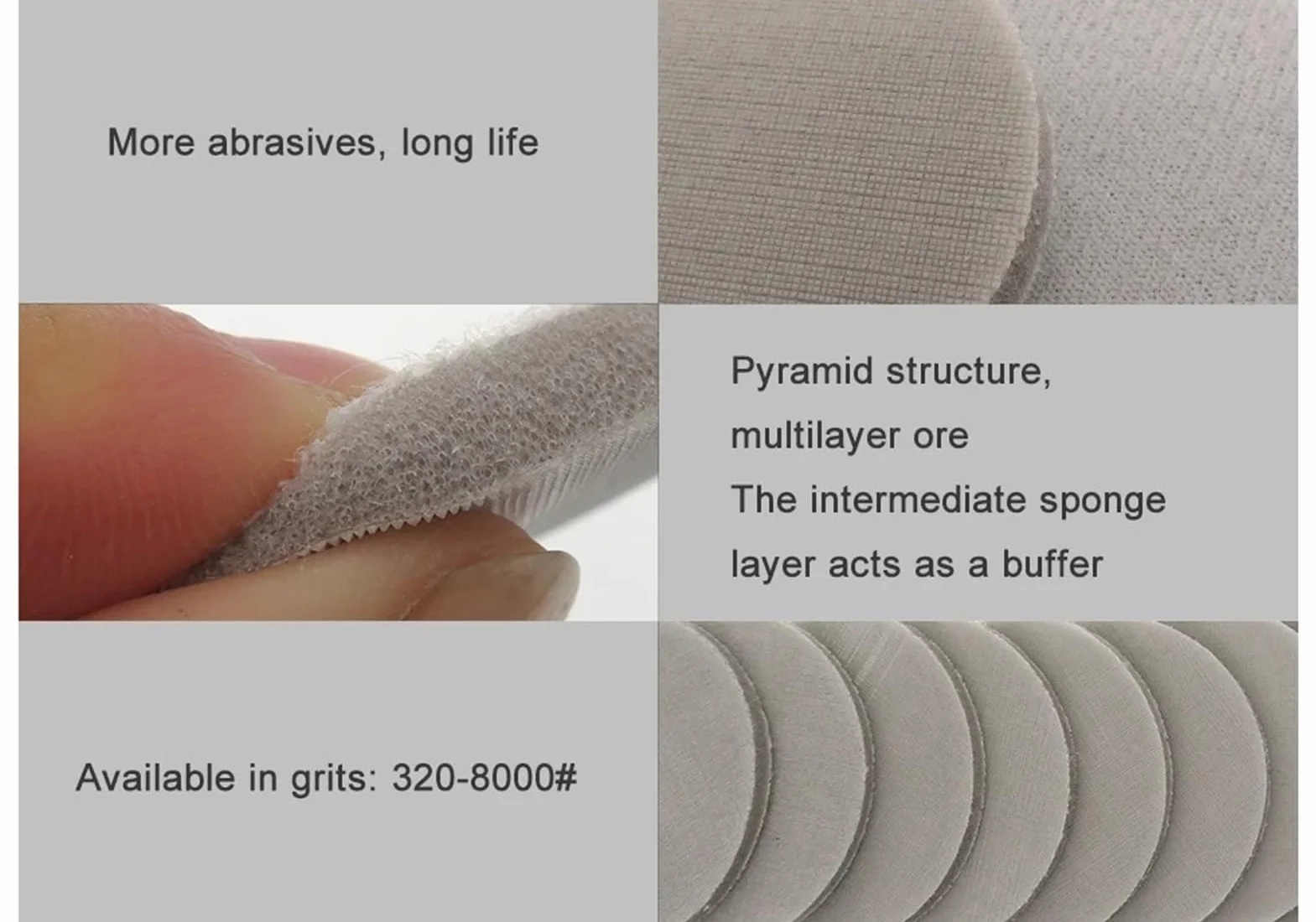 3-calowe gąbkowe tarcze ścierne – papier ścierny z rzepem do stosowania na mokro i sucho, gradacja 320–8000 do precyzyjnego polerowania(10Pcs 400 Grit)